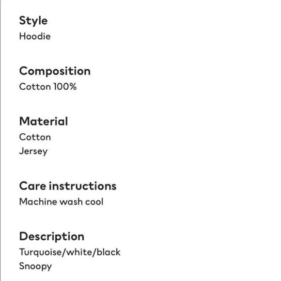 Jersey Hoodie Turquoise/Snoopy-‎ Worn Once - Picture 2 of 4